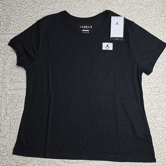 1226 NWT Jordan Women's Slim T-Shirt Black - Picture 4 of 7